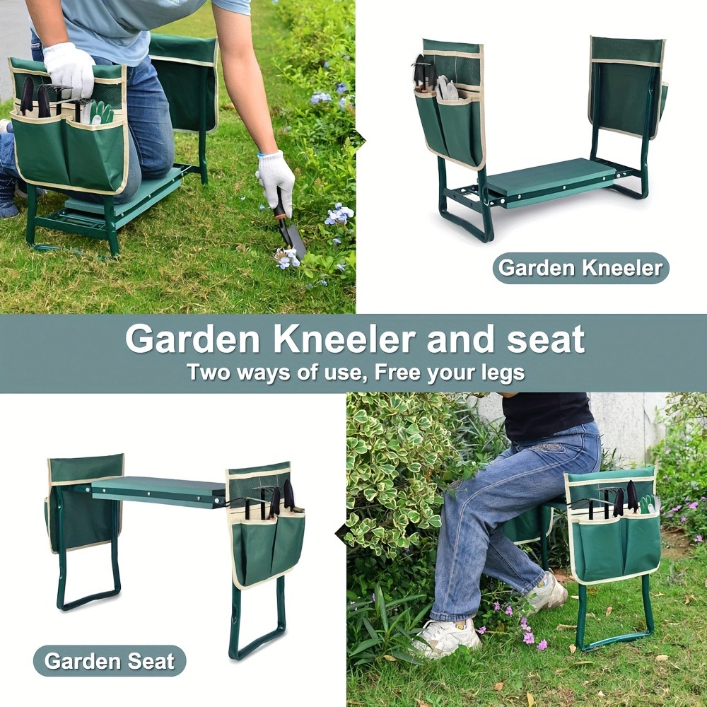 Outdoor Furniture Durable - Collapsible garden kneeling stool with soft