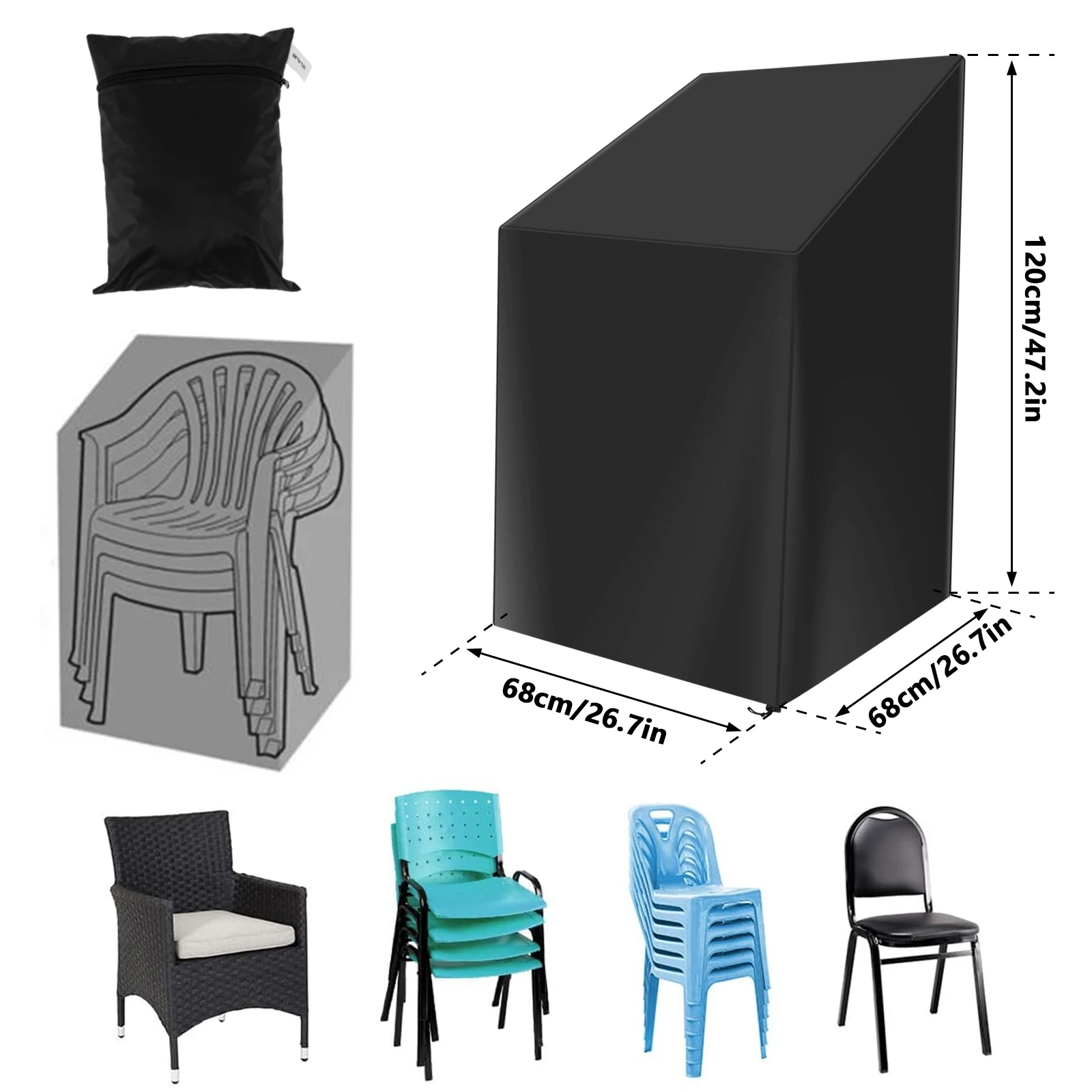 Stacked Chair Dust Cover with  - Outdoor Furniture Plans review and price