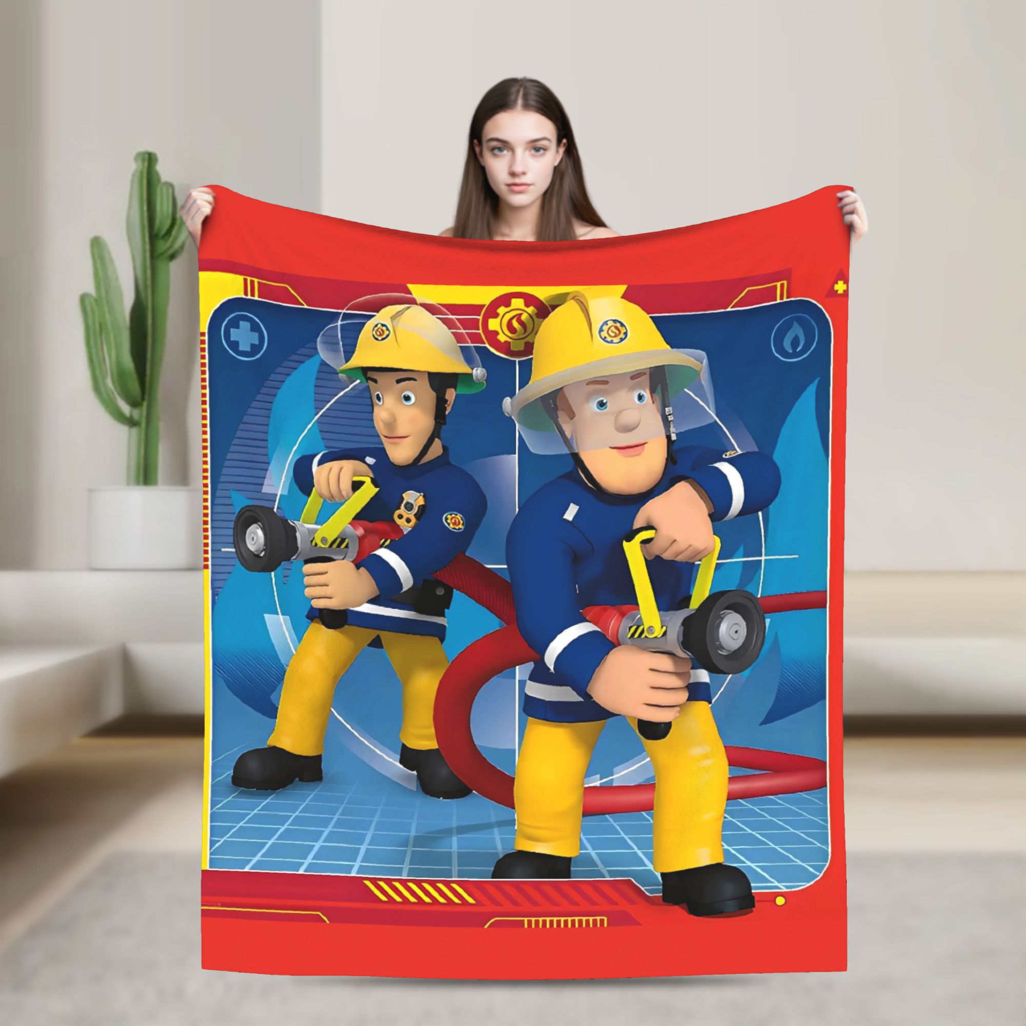 Firemans Sams Flannel Blanket  - Outdoor Furniture Plans review and price