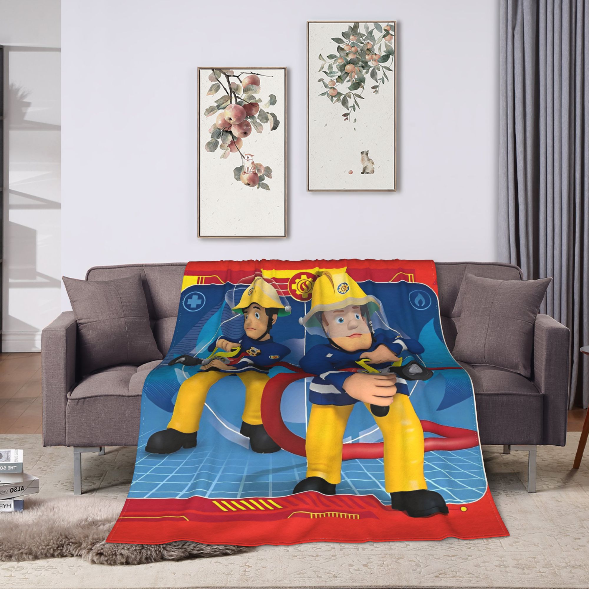 Firemans Sams Flannel Blanket  - Outdoor Furniture Plans review and price
