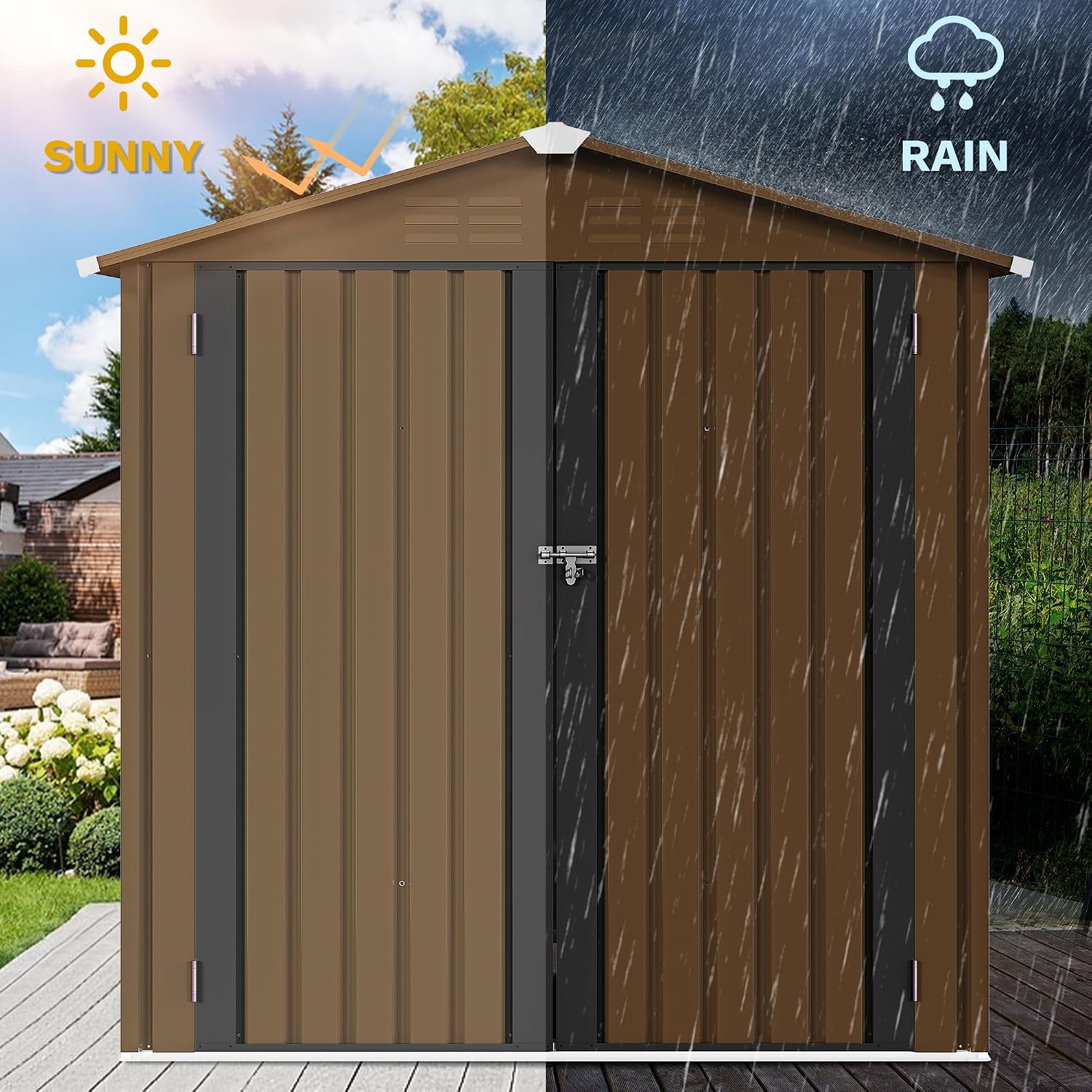 6x4ft Metal Outdoor Storage Sh - Outdoor Furniture Heavy review and price